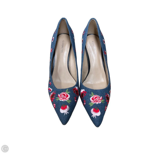 Shoes Heels Block By Clothes Mentor In Floral Print, Size: 8