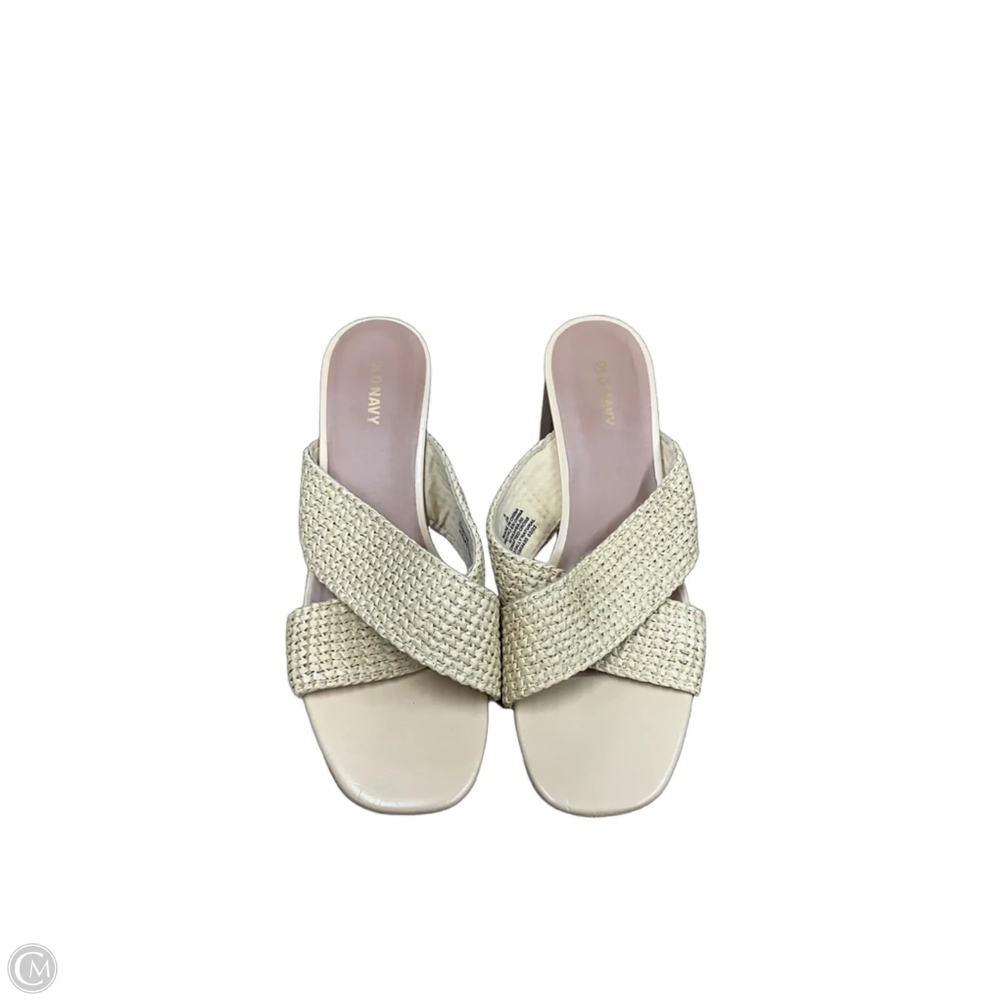 Sandals Heels Block By Old Navy In Tan, Size: 8