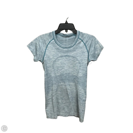 Athletic Top Short Sleeve By Lululemon In Blue, Size: M