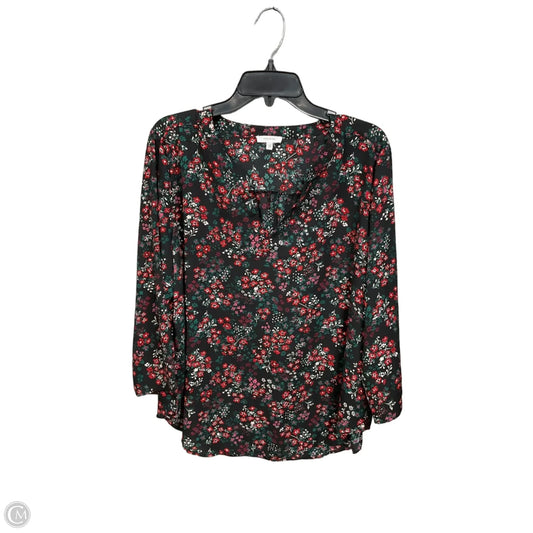 Blouse Long Sleeve By Maurices In Floral Print, Size: Xl