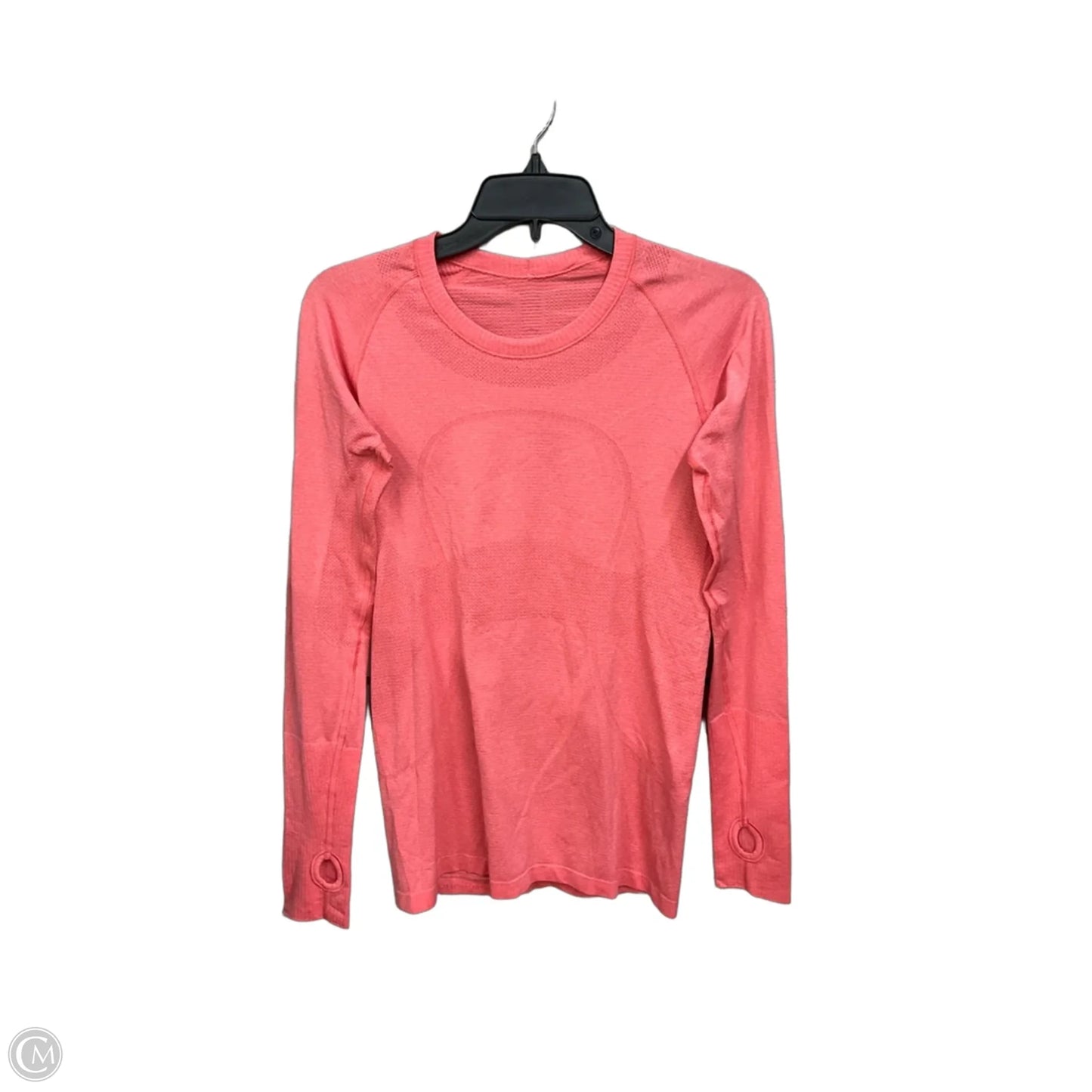 Athletic Top Long Sleeve Crewneck By Lululemon In Coral, Size: M