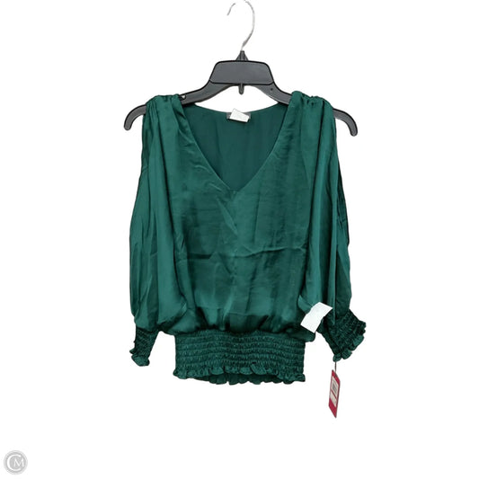 Blouse Long Sleeve By Vince Camuto In Green, Size: Xs