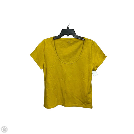 Top Short Sleeve Basic By J. Crew In Yellow, Size: L