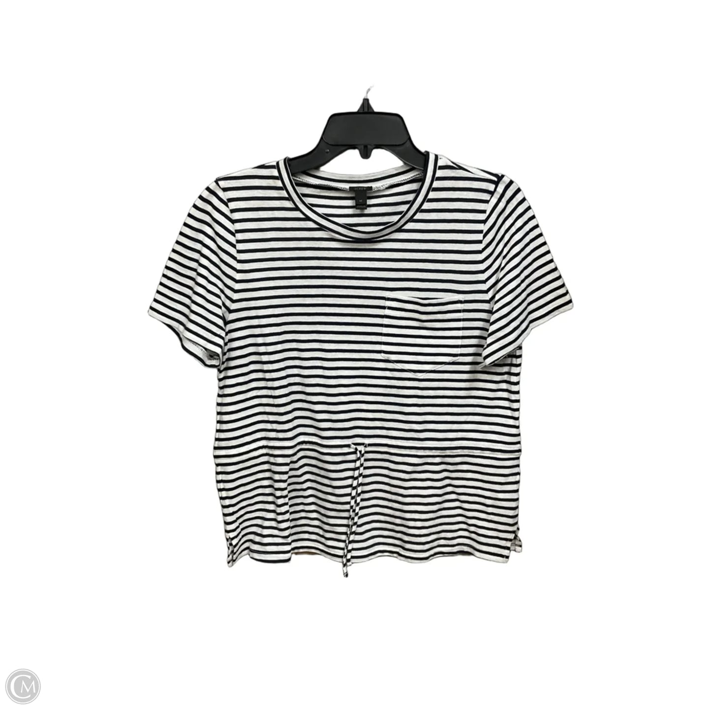 Top Short Sleeve Basic By J. Crew In Striped Pattern, Size: M