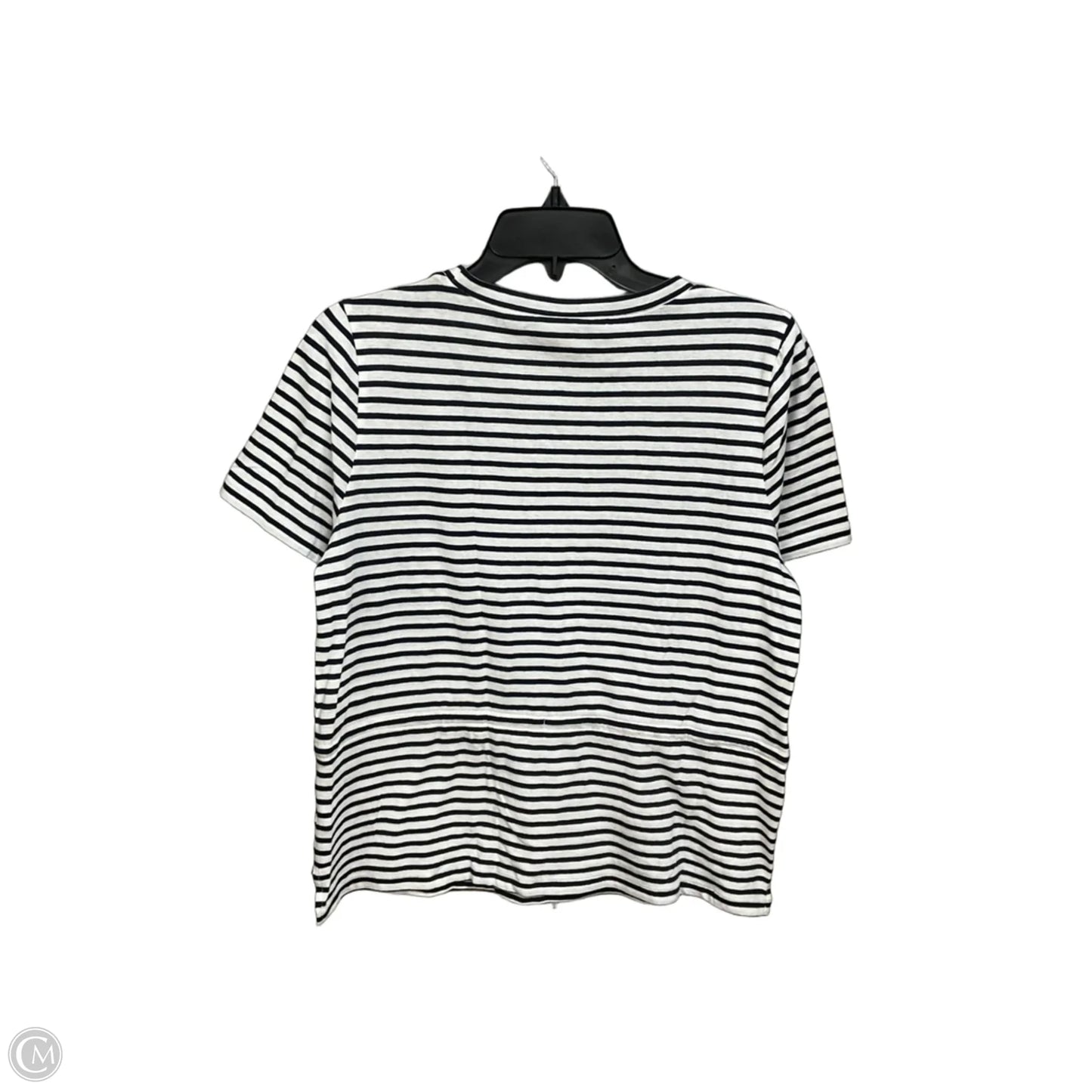 Top Short Sleeve Basic By J. Crew In Striped Pattern, Size: M