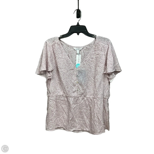 Top Short Sleeve By Market & Spruce In Floral Print, Size: Xl
