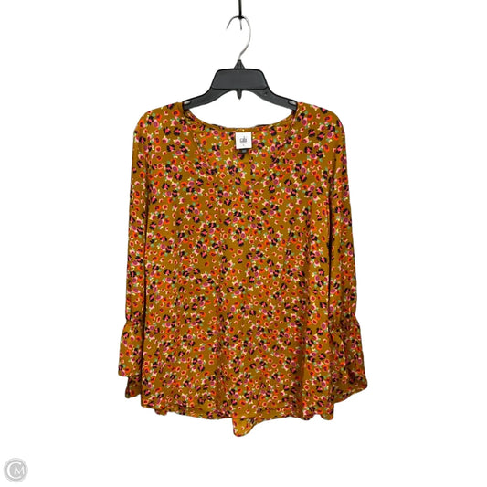Blouse Long Sleeve By Cabi In Floral Print, Size: L
