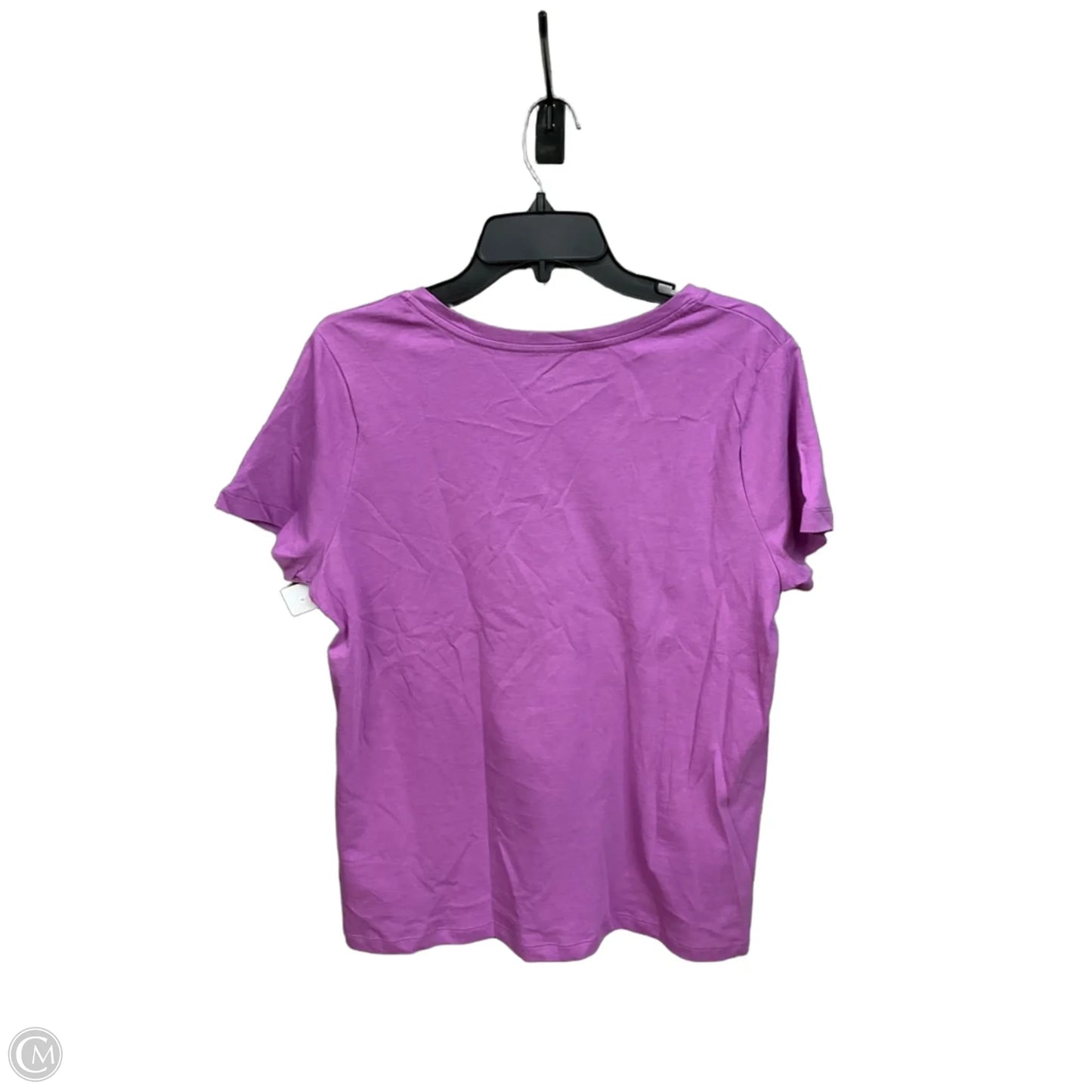 Top Short Sleeve Basic By Time And Tru In Purple, Size: L
