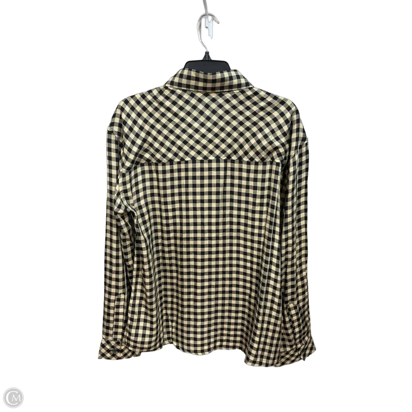 Blouse Long Sleeve By Cmc In Plaid Pattern, Size: S