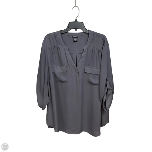 Blouse 3/4 Sleeve By Torrid In Grey, Size: 3x