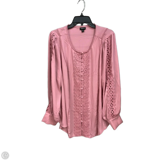 Blouse Long Sleeve By Torrid In Pink, Size: 3x
