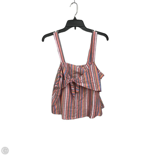 Top Sleeveless By Madewell In Striped Pattern, Size: L