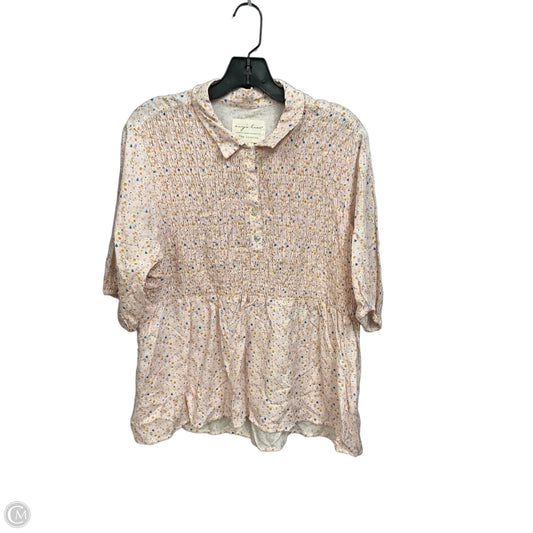 Top 3/4 Sleeve By Cmc In Floral Print, Size: Xl