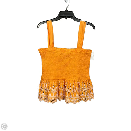 Top Sleeveless By Loft In Orange, Size: L