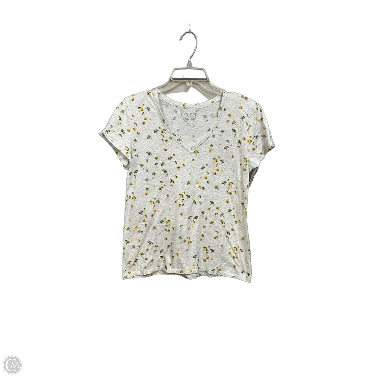 Top Short Sleeve By Loft In Grey, Size: Xs