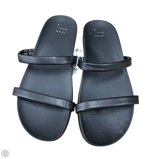 Sandals Flats By A New Day In Black, Size: 6