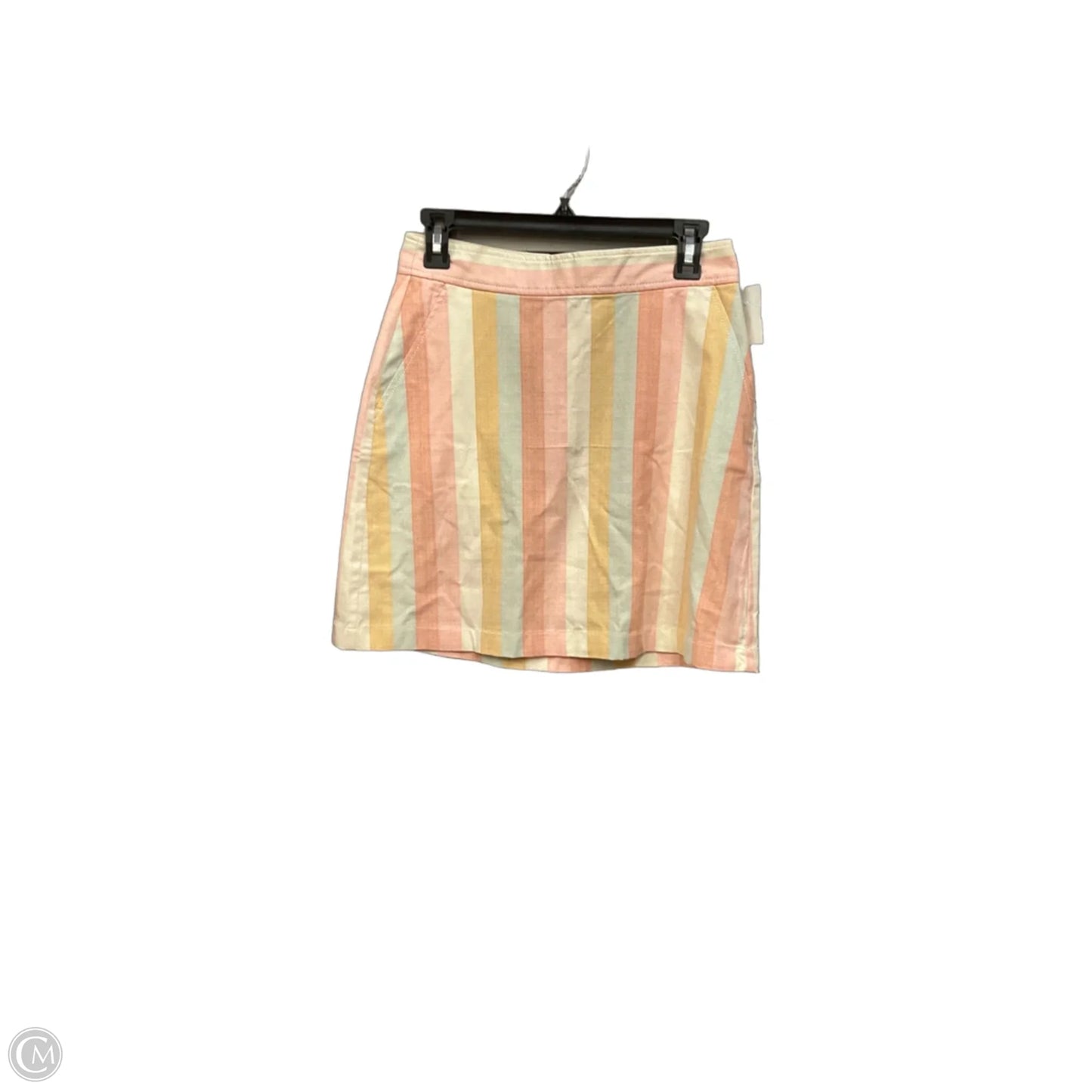 Skirt Mini & Short By Loft In Striped Pattern, Size: 2