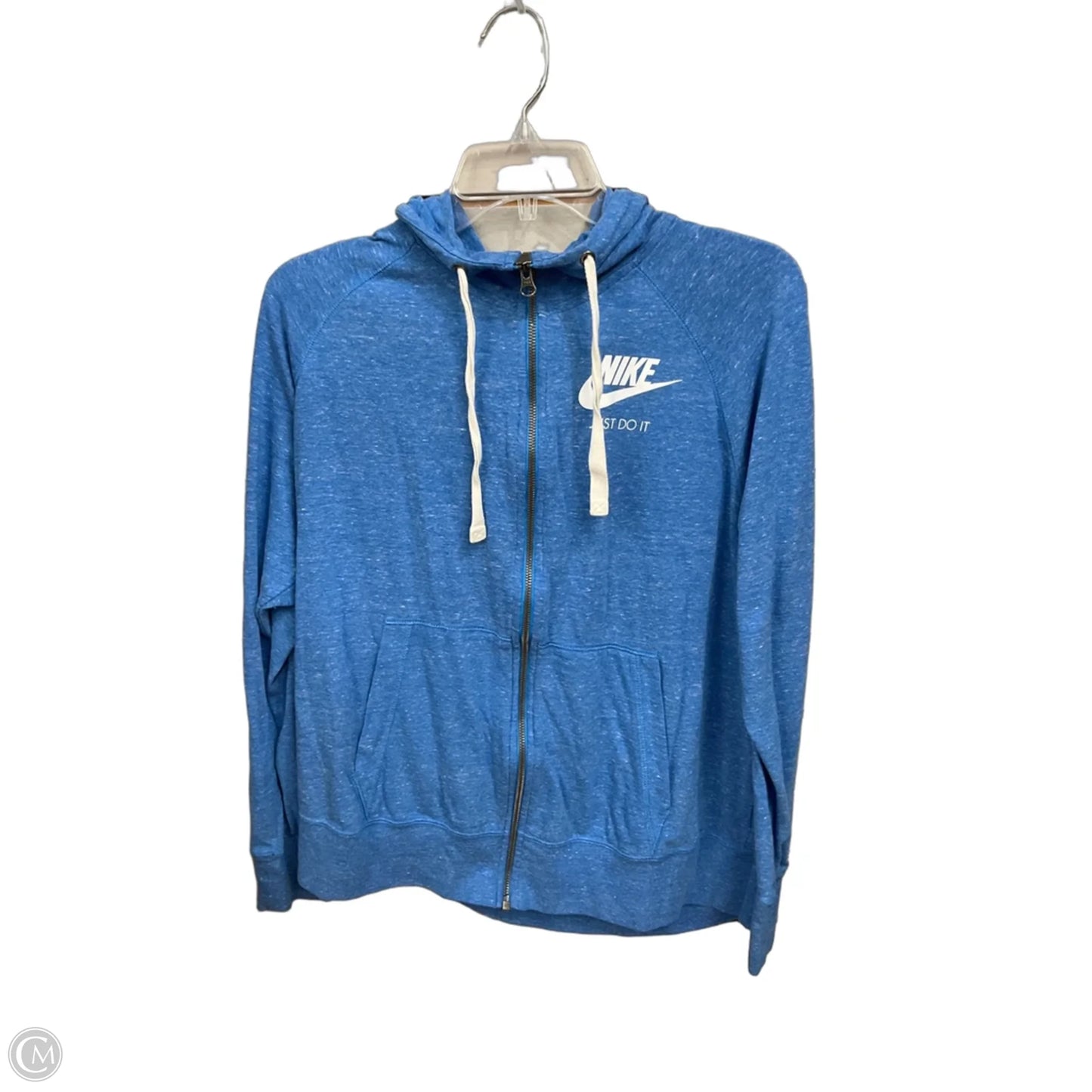 Athletic Jacket By Nike Apparel In Blue, Size: 1x