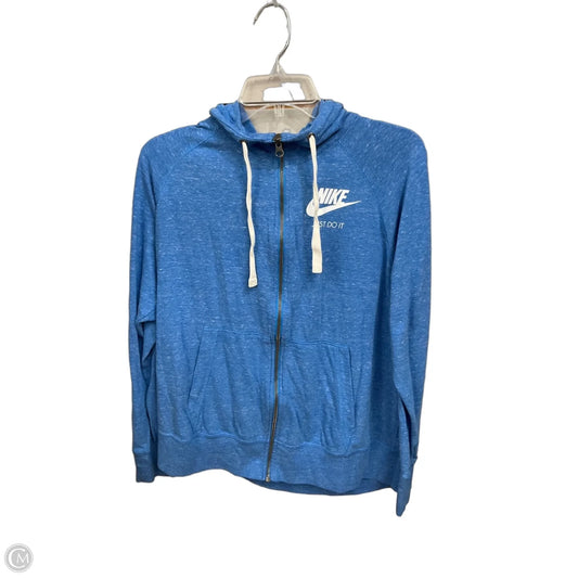 Athletic Jacket By Nike Apparel In Blue, Size: 1x