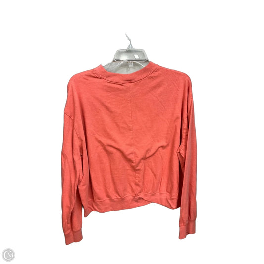 Athletic Top Long Sleeve Crewneck By Nike Apparel In Orange, Size: Xl