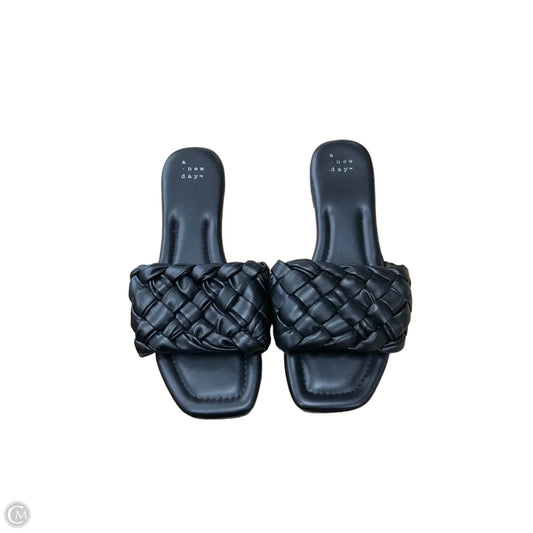 Sandals Flats By A New Day In Black, Size: 7.5