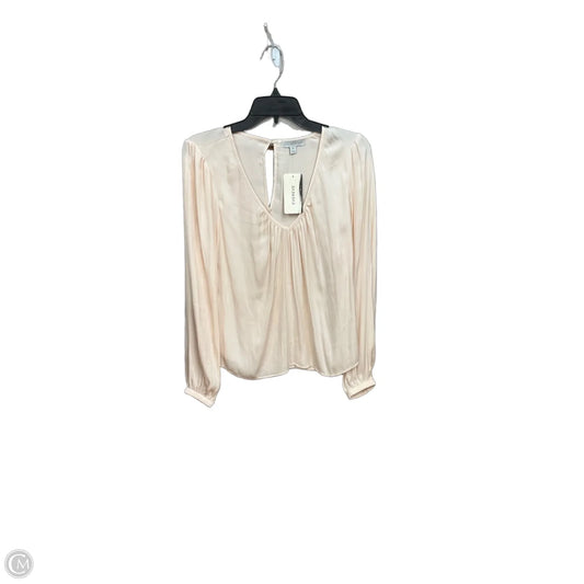 Blouse Long Sleeve By Allison Joy In Peach, Size: M