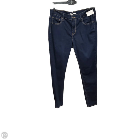 Jeans Skinny By Levis In Blue Denim, Size: 14