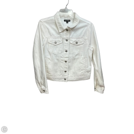 Jacket Denim By J. Crew In White Denim, Size: M