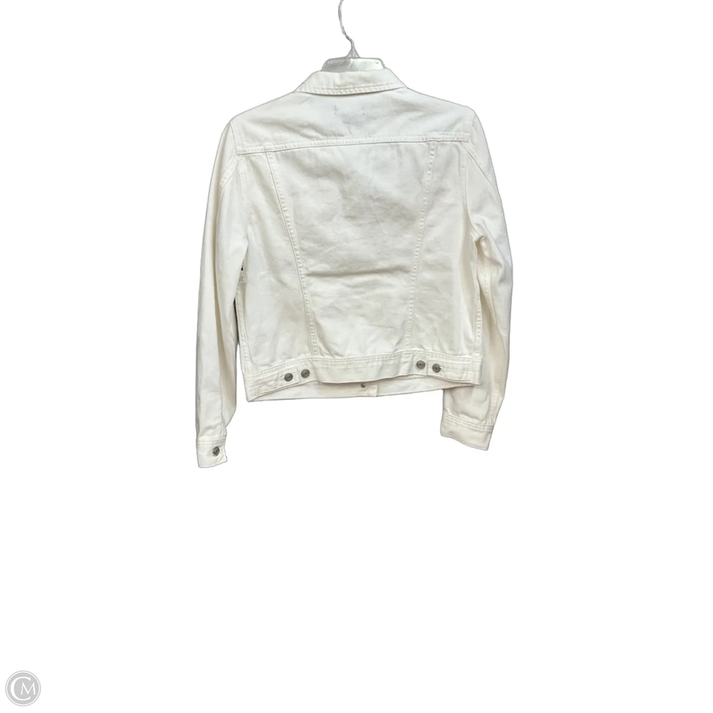 Jacket Denim By J. Crew In White Denim, Size: M