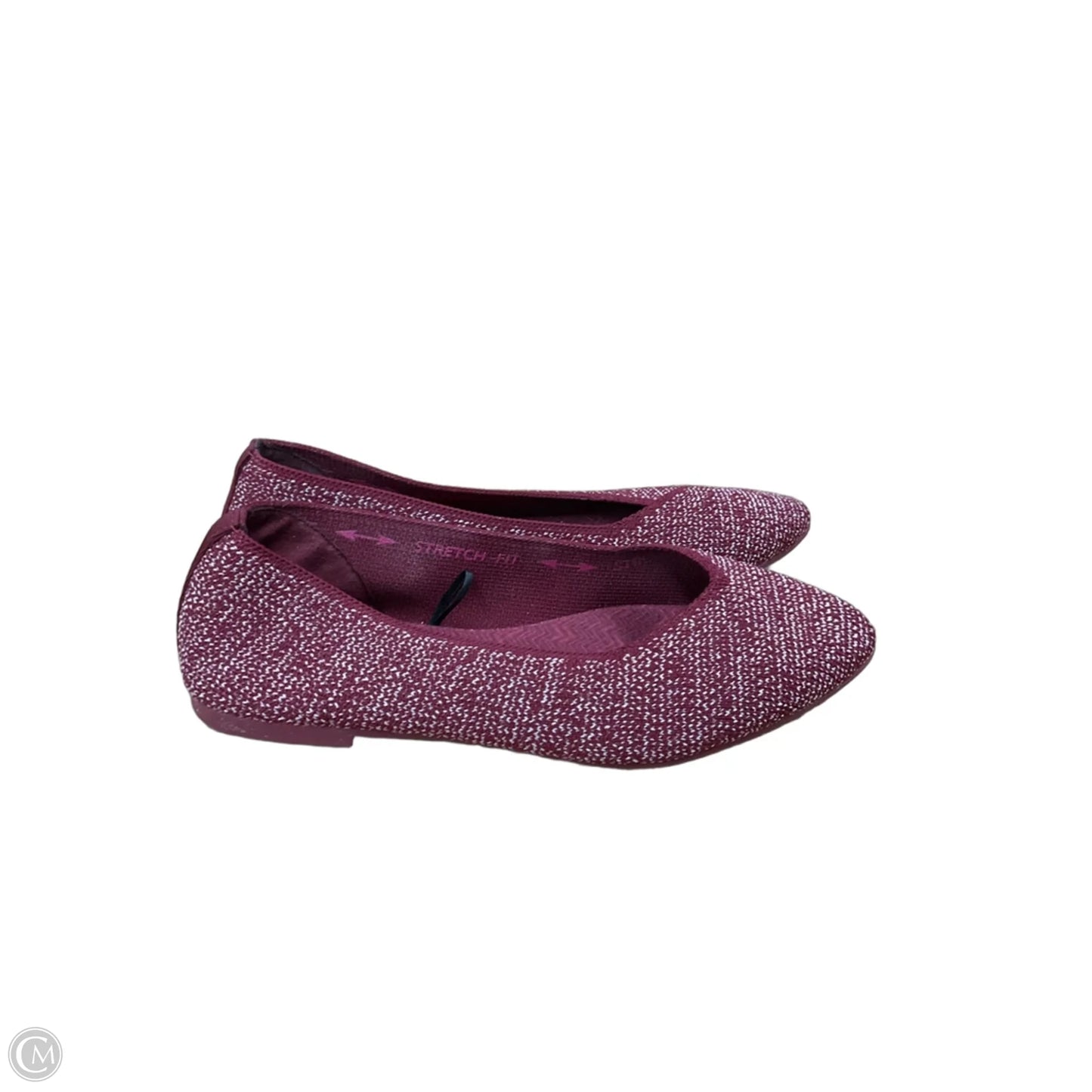 Shoes Flats By Skechers In Maroon, Size: 6.5