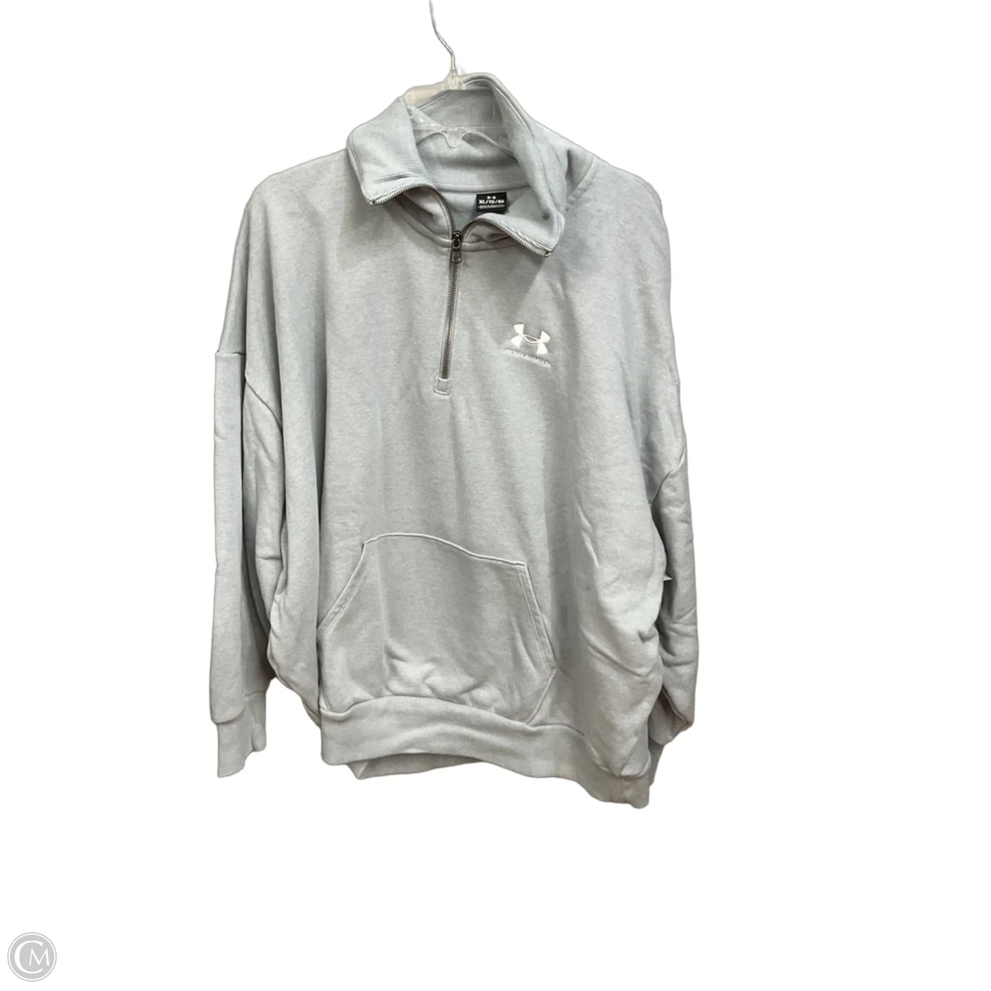 Athletic Sweatshirt Collar By Under Armour In Grey, Size: Xl