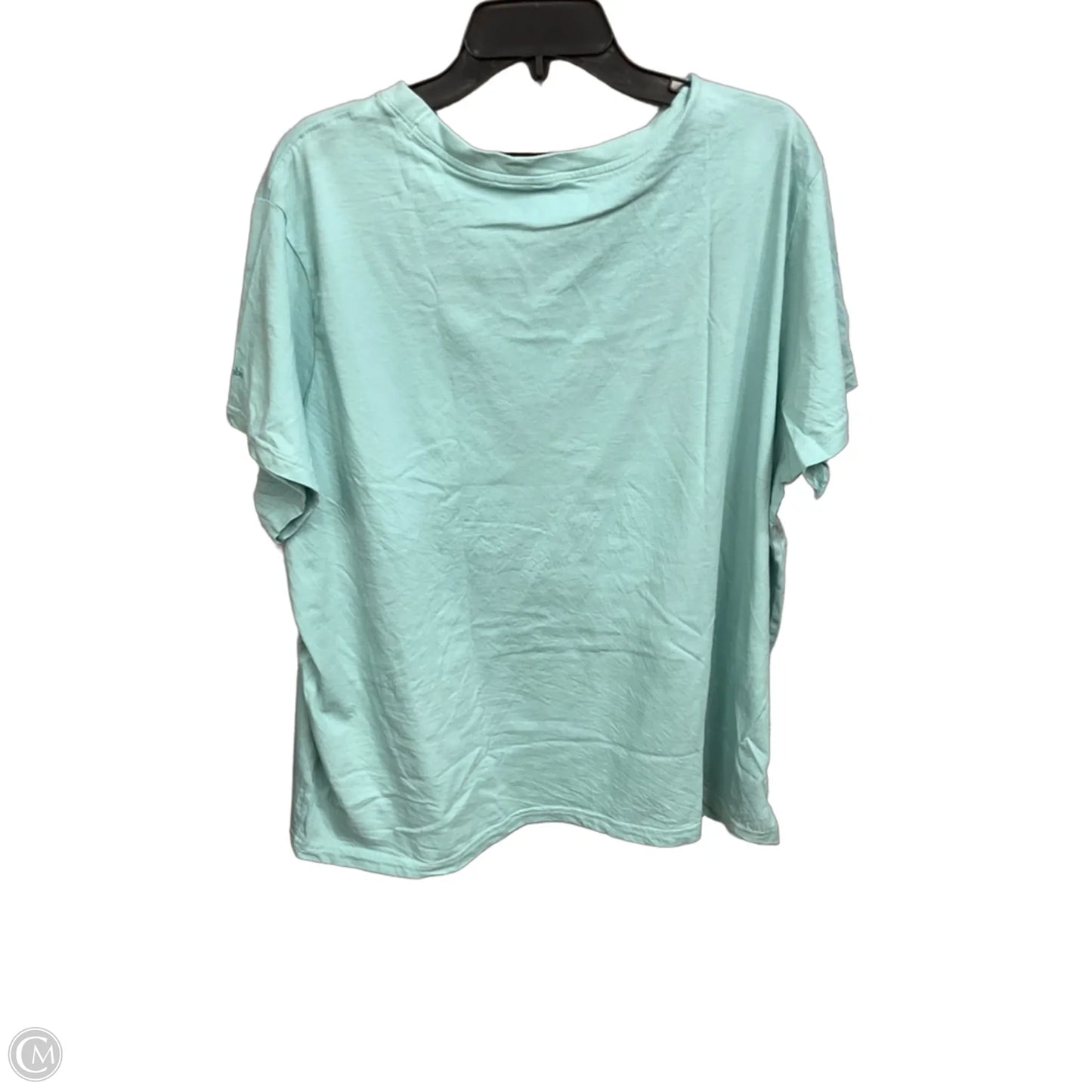 Athletic Top Short Sleeve By Columbia In Teal, Size: 2x