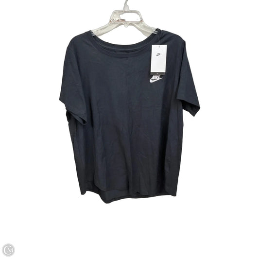Athletic Top Short Sleeve By Nike Apparel In Black, Size: 1x