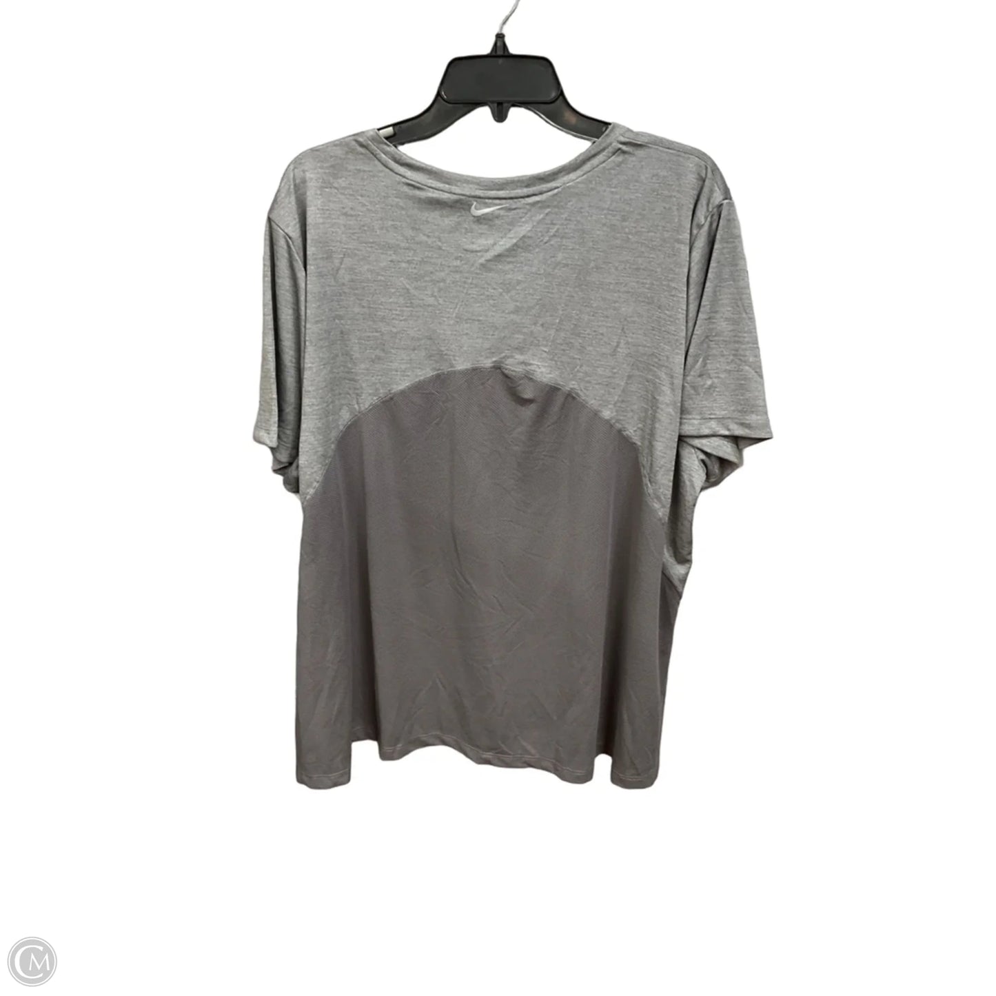 Athletic Top Short Sleeve By Nike Apparel In Grey, Size: 3x