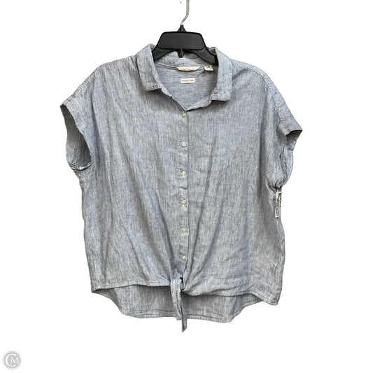 Top Short Sleeve By Weatherproof In Striped Pattern, Size: L