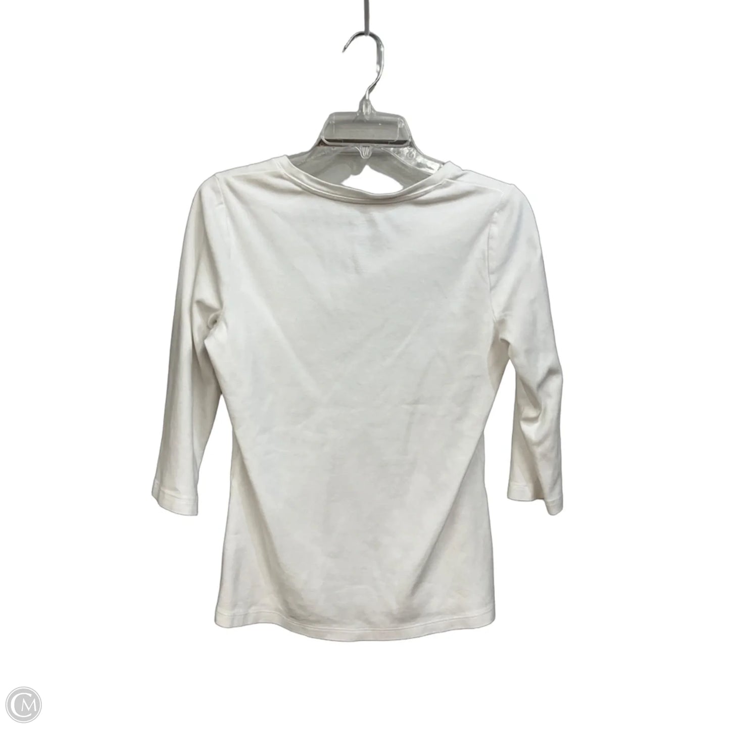 Top 3/4 Sleeve Basic By St Johns Bay In White, Size: S