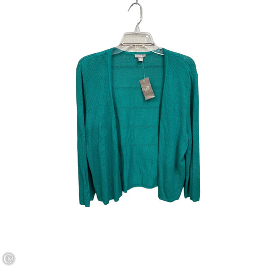 Cardigan By J. Jill In Teal, Size: Xl