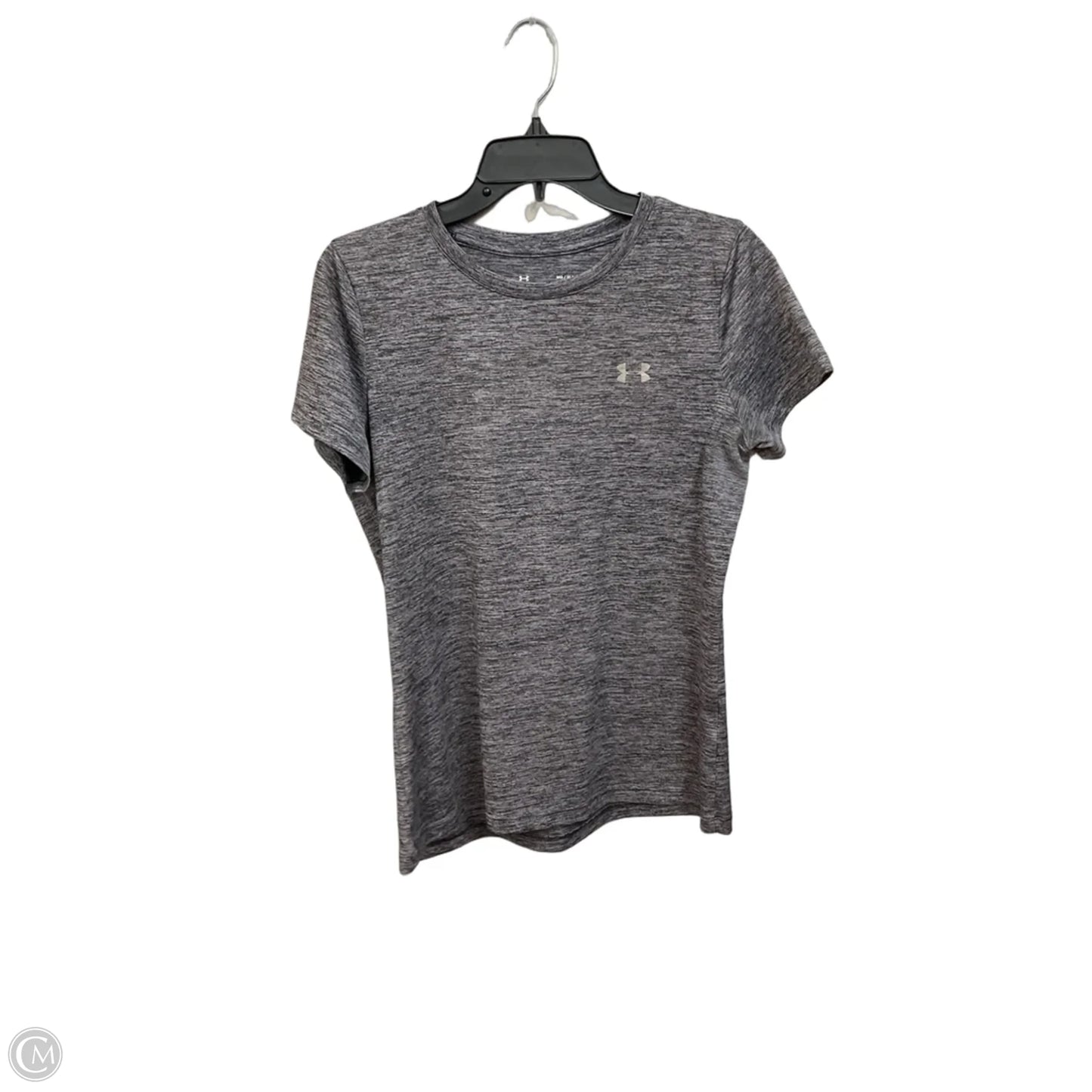Athletic Top Short Sleeve By Under Armour In Grey, Size: M