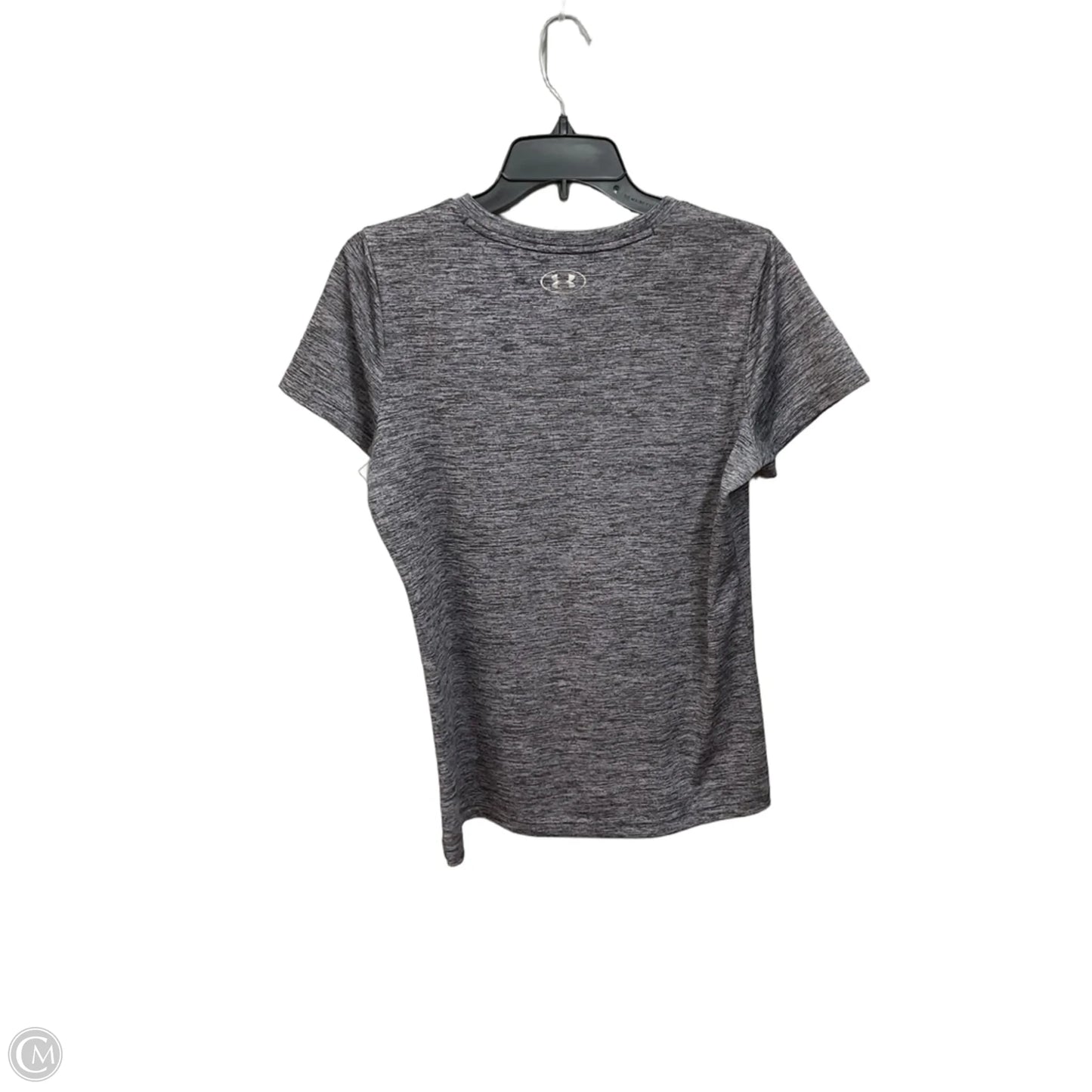 Athletic Top Short Sleeve By Under Armour In Grey, Size: M