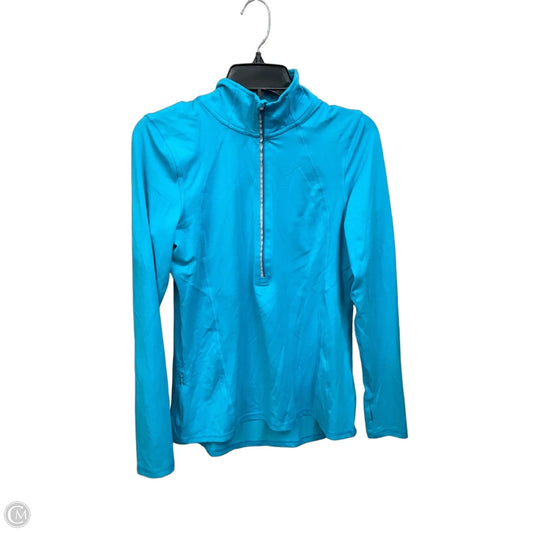 Athletic Top Long Sleeve Collar By Champion In Blue, Size: S