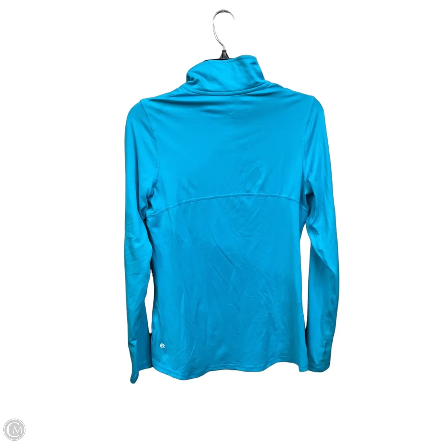 Athletic Top Long Sleeve Collar By Champion In Blue, Size: S