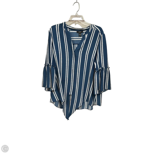 Blouse Long Sleeve By Alfani In Striped Pattern, Size: Xl