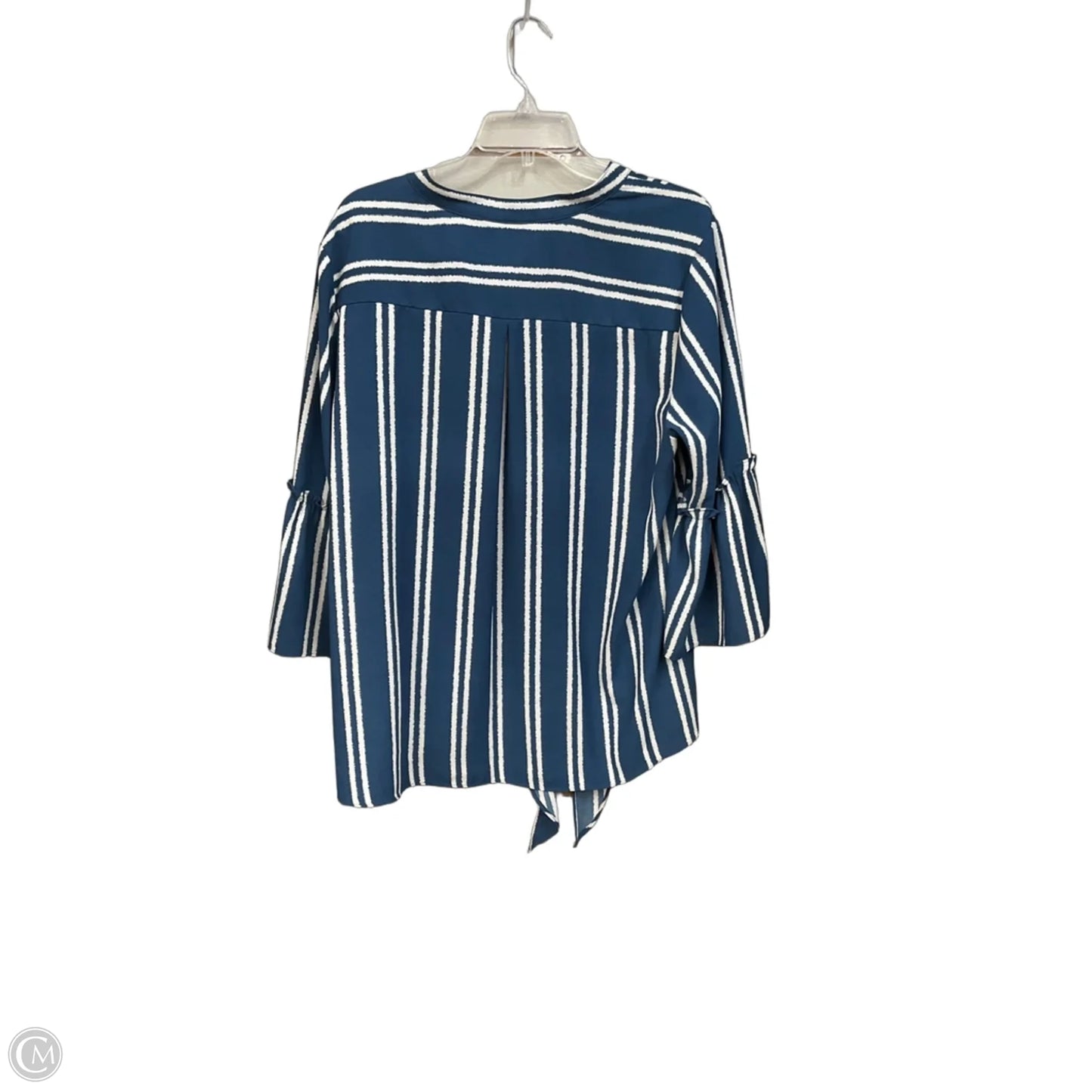 Blouse Long Sleeve By Alfani In Striped Pattern, Size: Xl