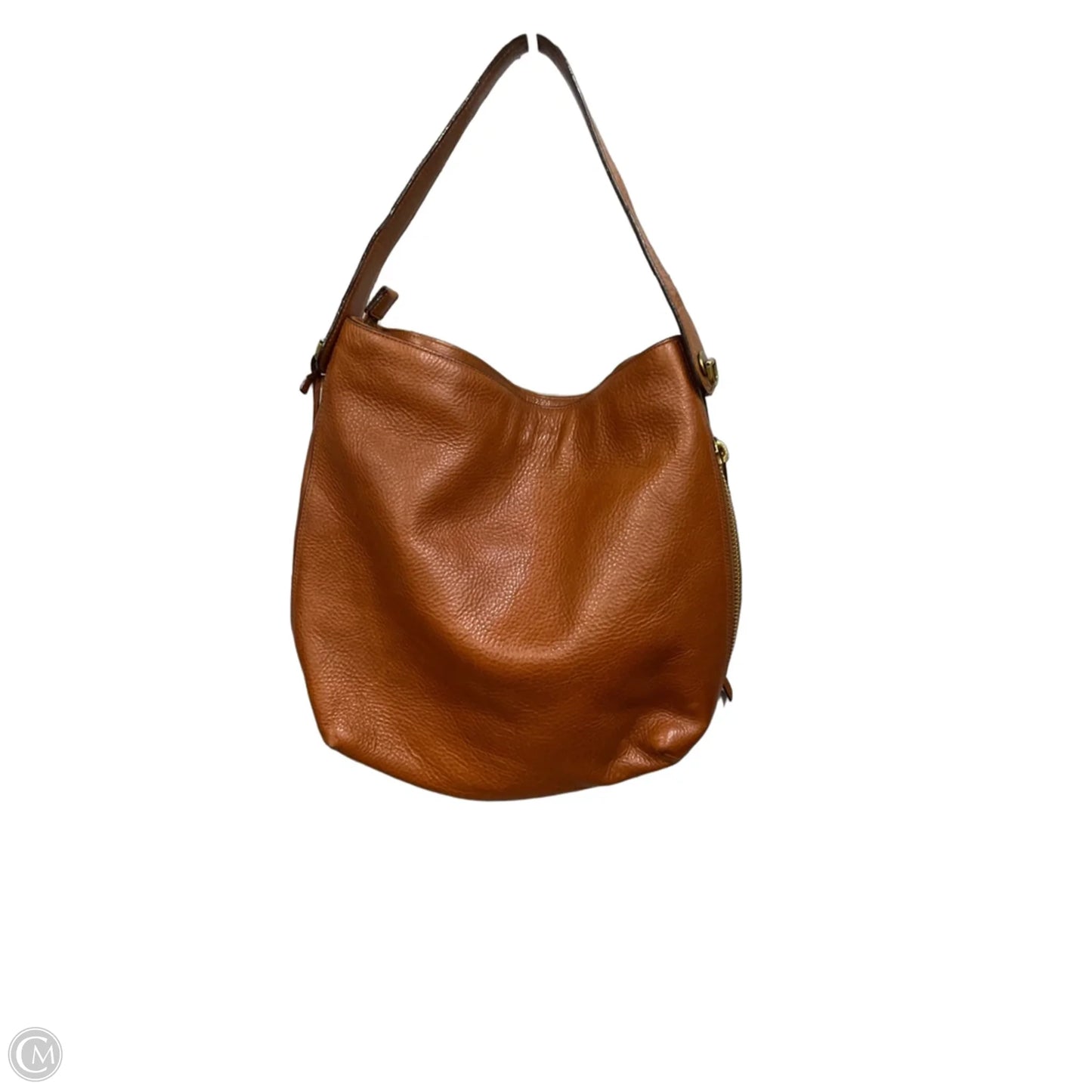 Handbag Leather By Fossil, Size: Medium