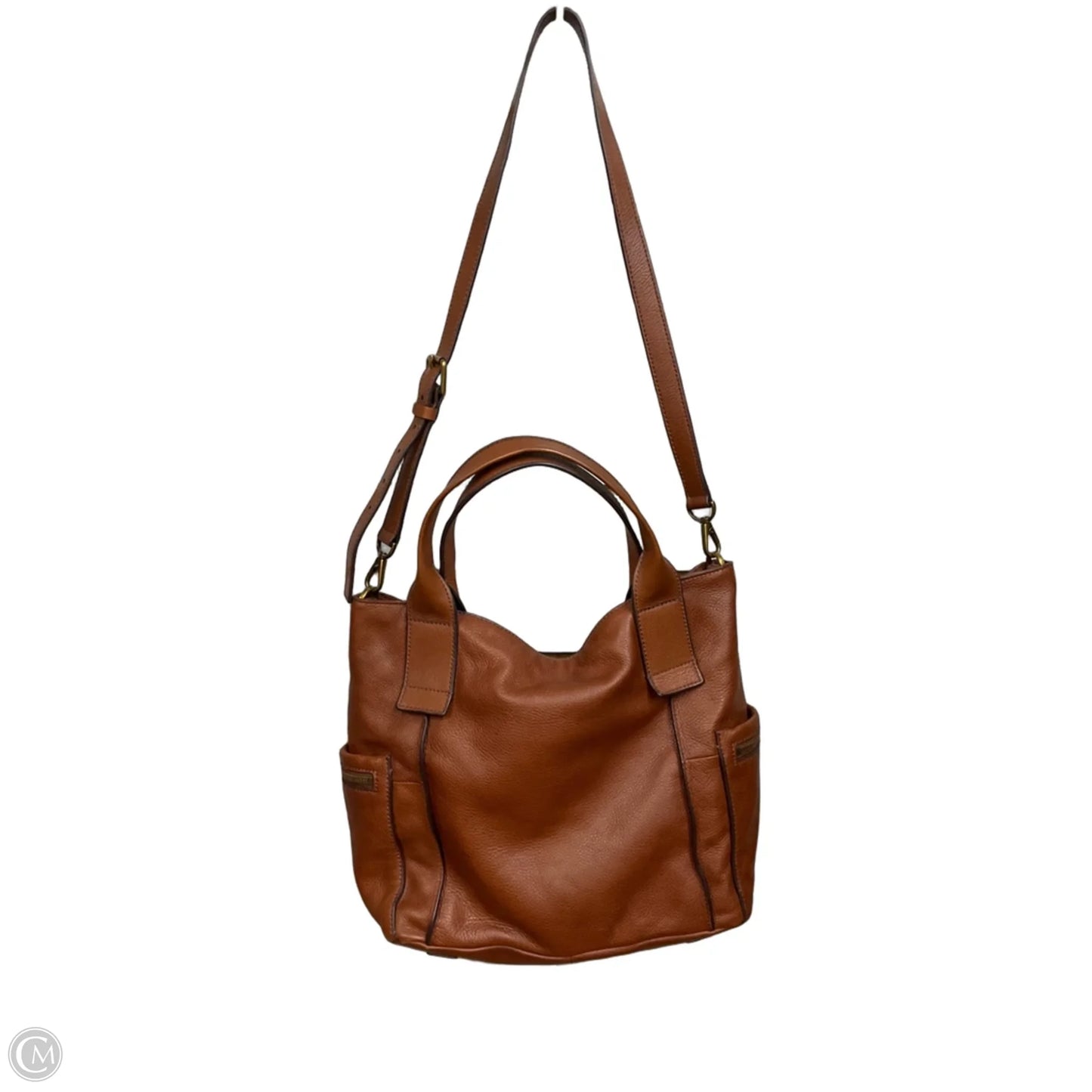 Crossbody Leather By Fossil, Size: Large