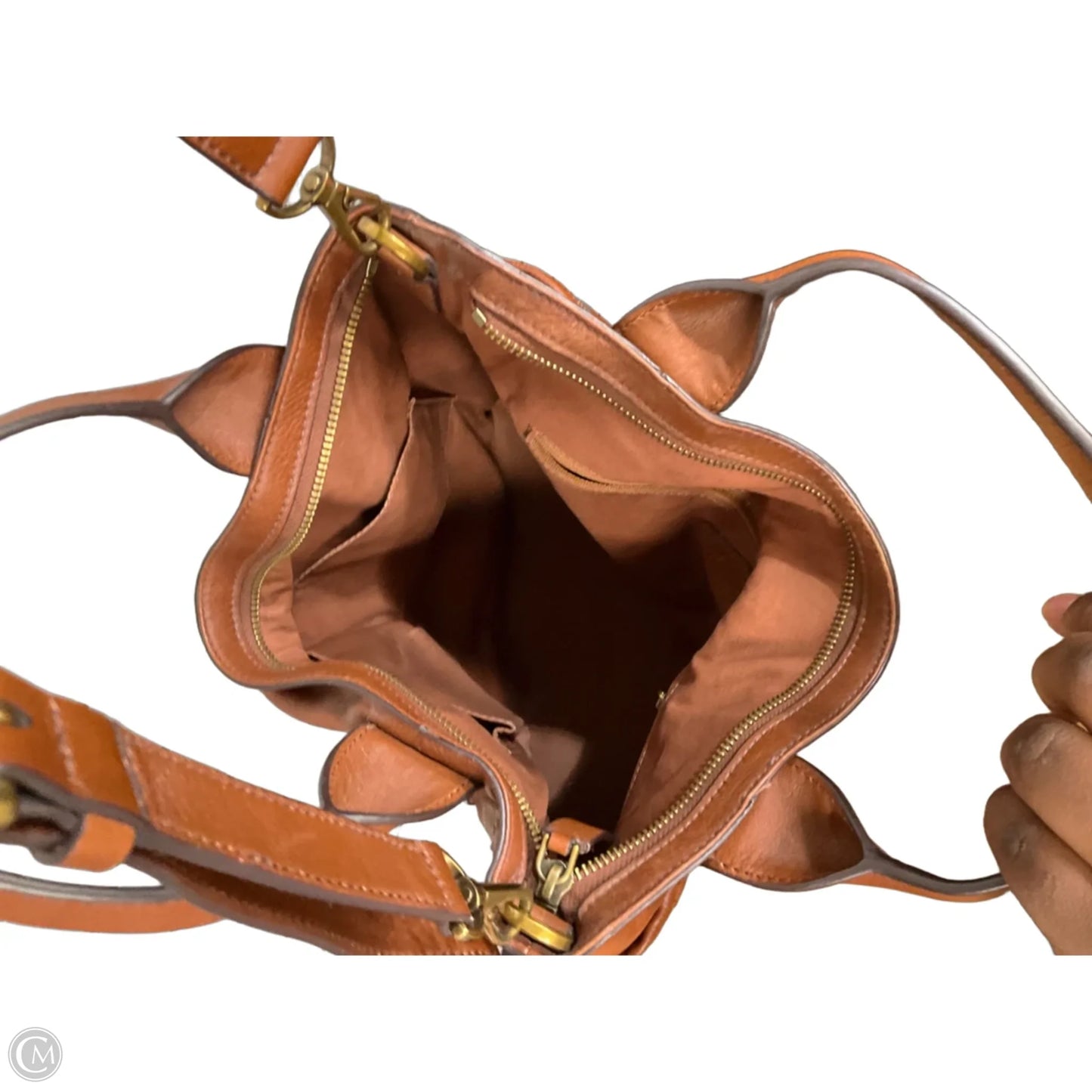 Crossbody Leather By Fossil, Size: Large