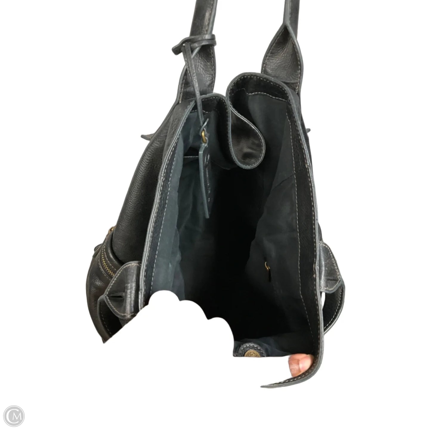 Handbag Leather By Fossil, Size: Large