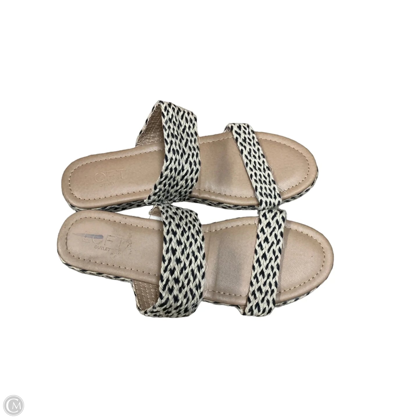 Sandals Flats By Loft In Animal Print, Size: 9
