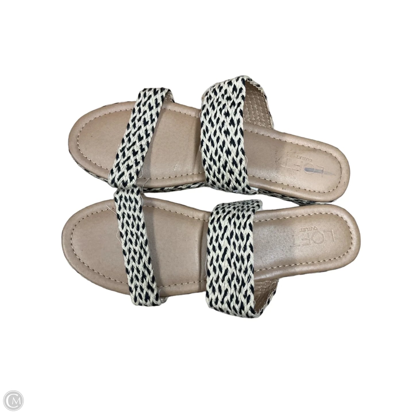 Sandals Flats By Loft In Animal Print, Size: 9