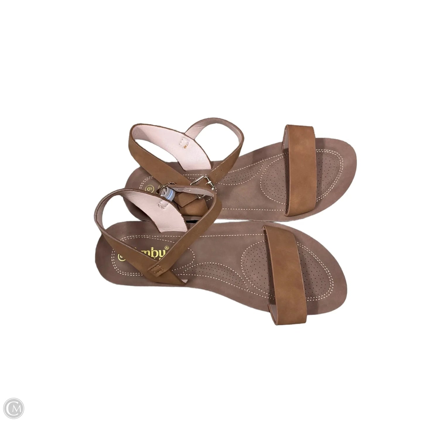 Sandals Flats By Clothes Mentor In Brown, Size: 9